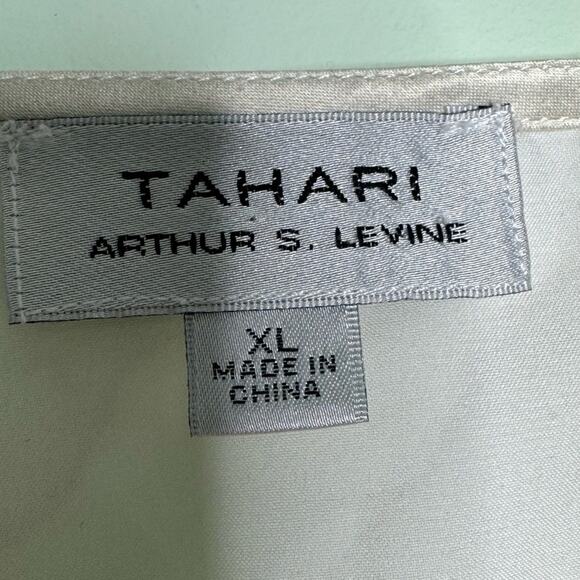Tahari Womens XLarge Top Lagenlook Oversized White Popover Satin Look - Picture 10 of 10